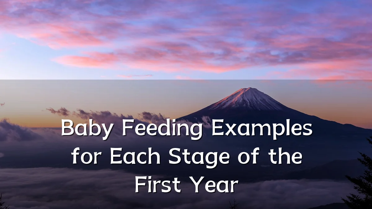 Baby Feeding Examples for Each Stage of the First Year