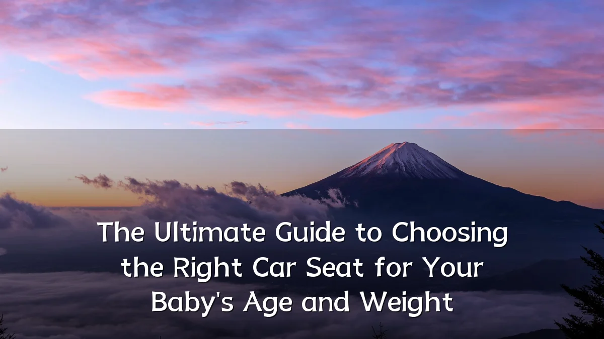 The Ultimate Guide to Choosing the Right Car Seat for Your Baby's Age and Weight
