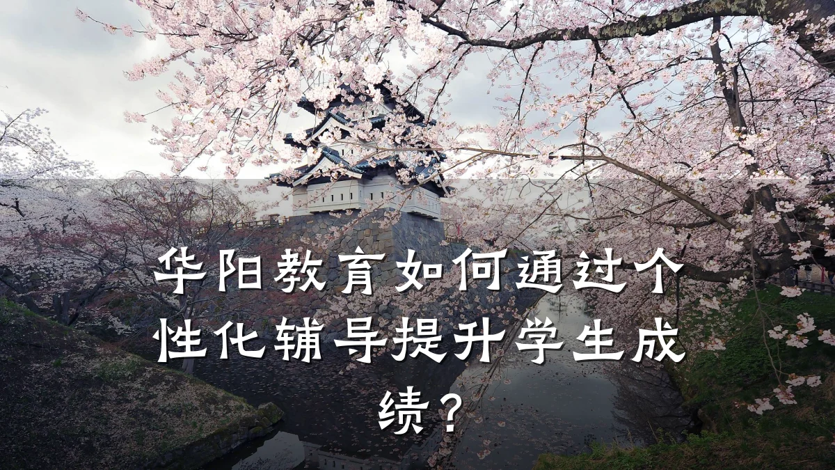 华阳教育如何通过个性化辅导提升学生成绩?